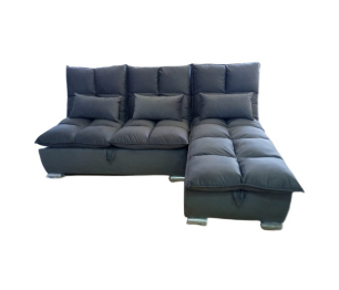 Угловой диван Доменика с оттоманкой, велюр