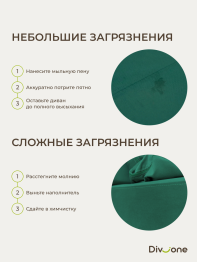 Бескаркасный диван-кровать Клиффорд 1950*930 мм велюр