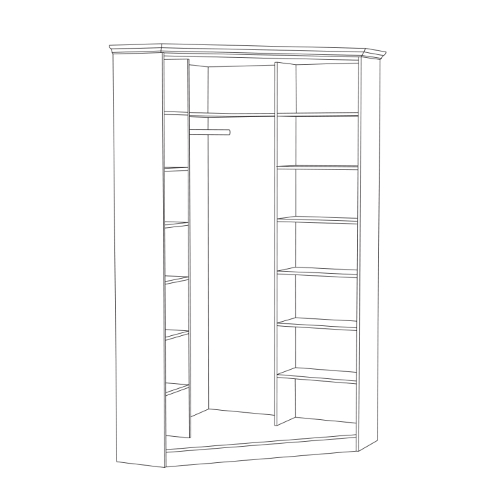 Для одежды, Шкаф для одежды Ливерпуль 13.124.02