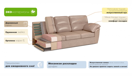 Наполи диван прямой