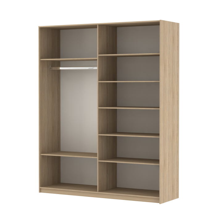 Шкафы-купе 2-х дверные, Шкаф-купе Эста Стекло белое+Стекло белое 180х66х240