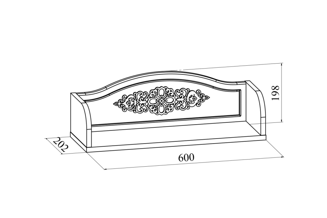 Настенные полки, Полка Ассоль плюс АС-48