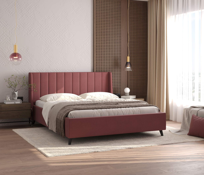 Мягкая кровать, Кровать Милла 140, велюр