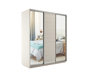 Шкаф-купе Экспресс Медиум (2 зеркала) трио 2400 x 2400 x 600