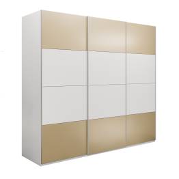 Шкаф-купе Эста 3-х дверный ДСП/Стекла фисташка/Доводчик 270х66х240