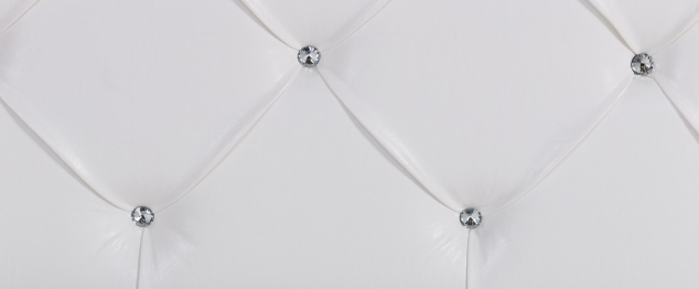 Кровать с мягким изголовьем Монблан, ПМ 1 ящик + стразы, экокожа, 140*200