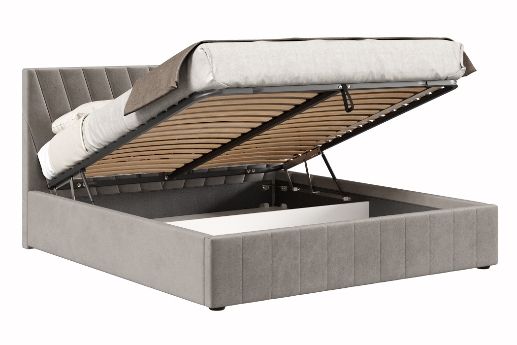 Мягкая кровать, Кровать Палермо 1800 с подъёмным механизмом, велюр