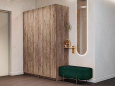 Шкафы распашные, Распашной шкаф Локер 800+800 с полками слева