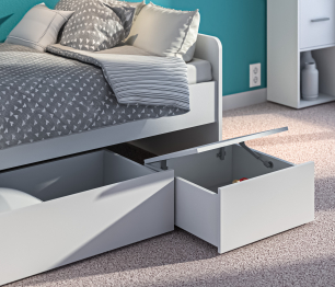 Кровать Терра СБ-3149 белая с основанием и матрасом Боннет