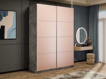 Шкаф-купе Прайм 2-х дверный Стекла пудра/Доводчики 120х57х230