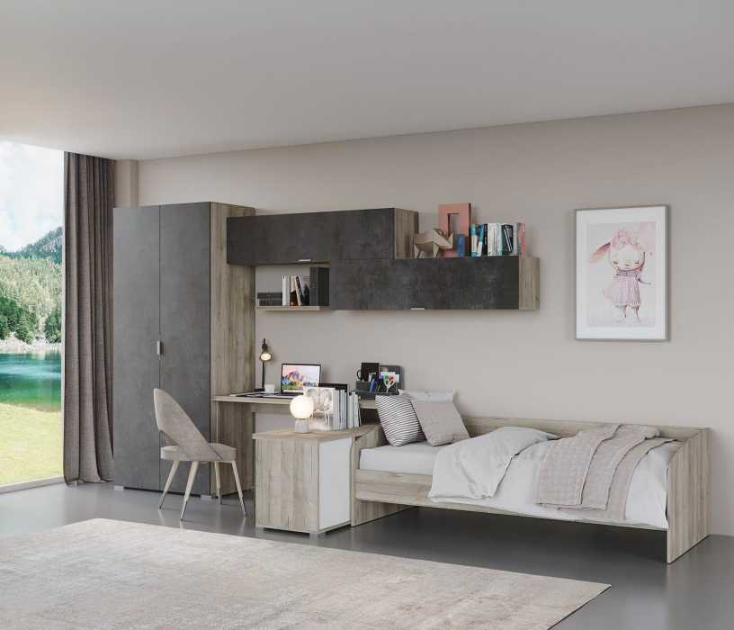 Анима, дуб серый, камень темный